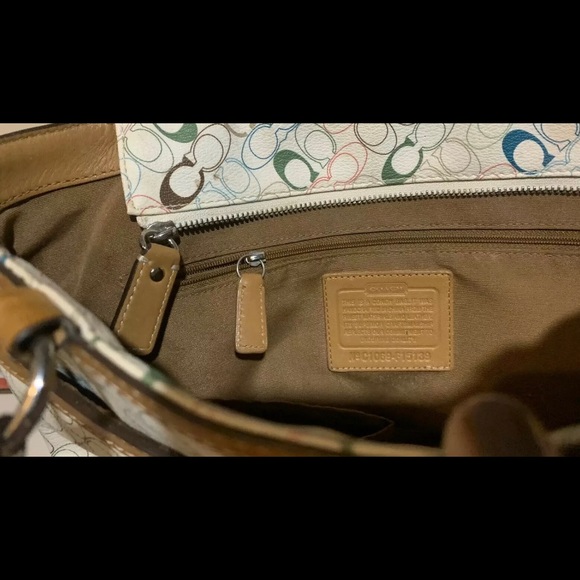 Leather Coach Colourblock Tote SOLD - Picture 2 of 5